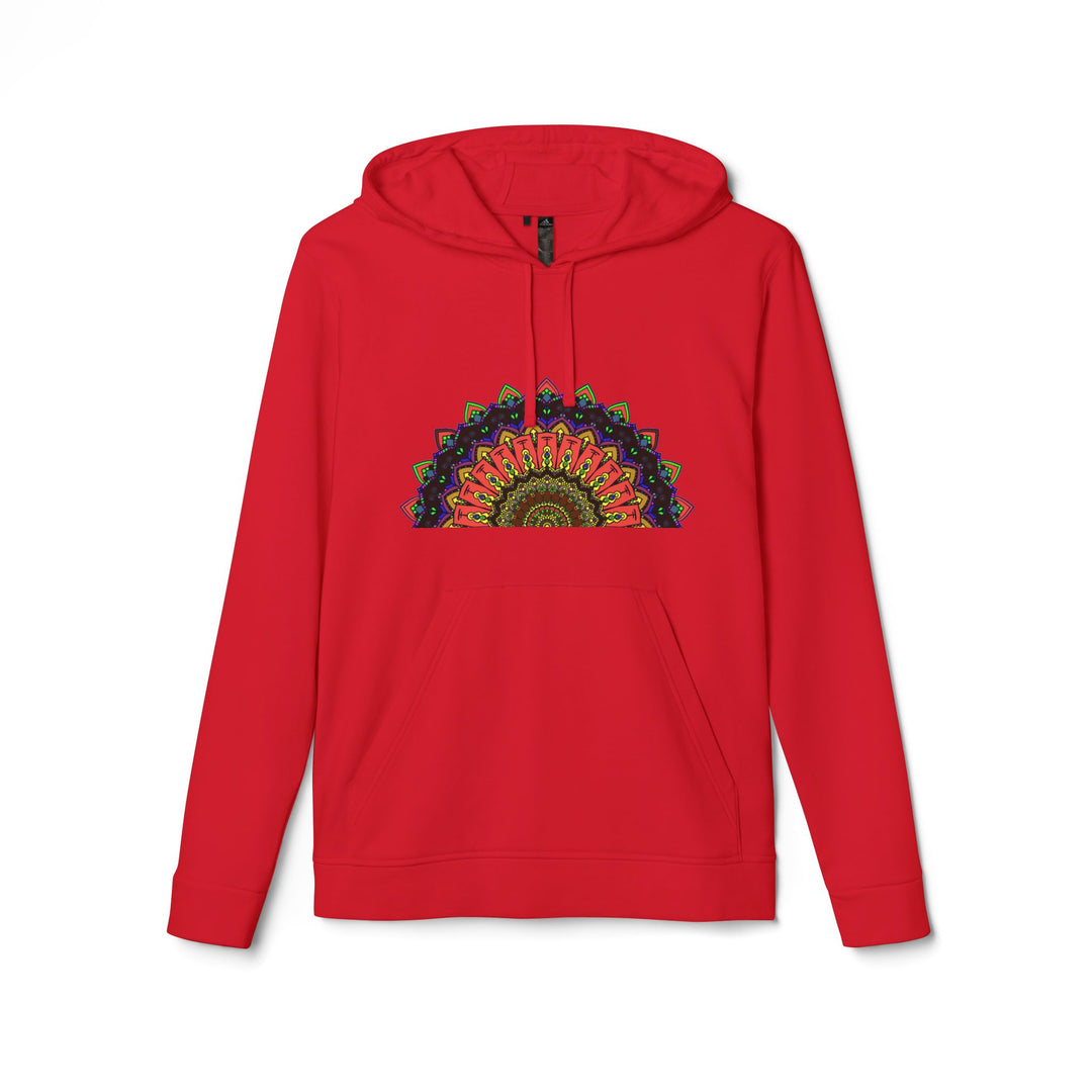 Blululi Mandala Fleece Hoodie - Custom Adidas with vibrant mandala design and cozy fleece material, perfect for staying warm and stylish