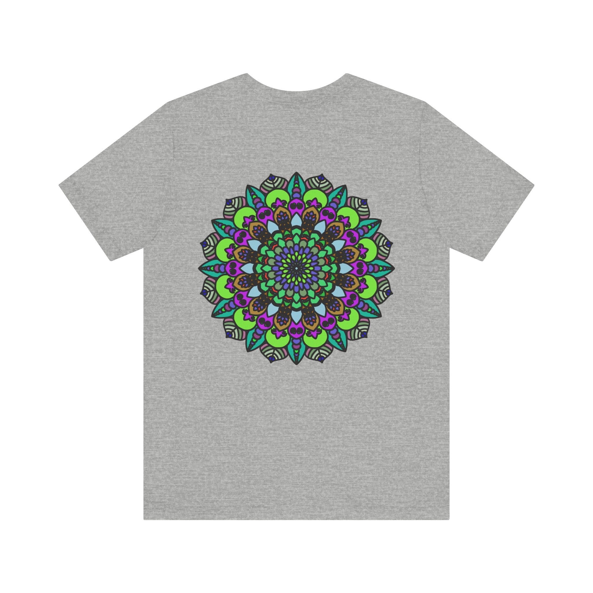 Beautiful Mandala Peace Tee featuring intricate spiritual designs and promoting harmony and balance in a peaceful and calming color palette