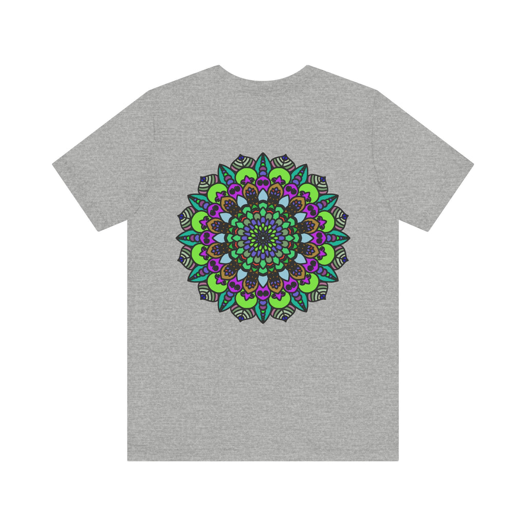 Beautiful Mandala Peace Tee featuring intricate spiritual designs and promoting harmony and balance in a peaceful and calming color palette