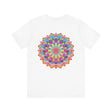 Intricately Designed Mandala Tee with Vibrant Colors and Peaceful Vibes