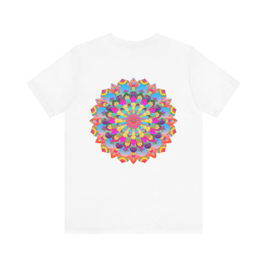 Intricately Designed Mandala Tee with Vibrant Colors and Peaceful Vibes