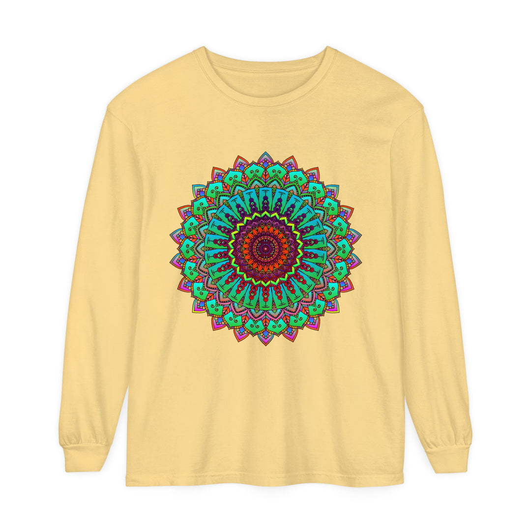 Vibrant Mandala Long Sleeve T-Shirt - Spiritual Art 10