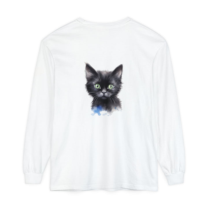 Black Cat Watercolor Unisex T-Shirt with vibrant watercolor design and comfortable fit