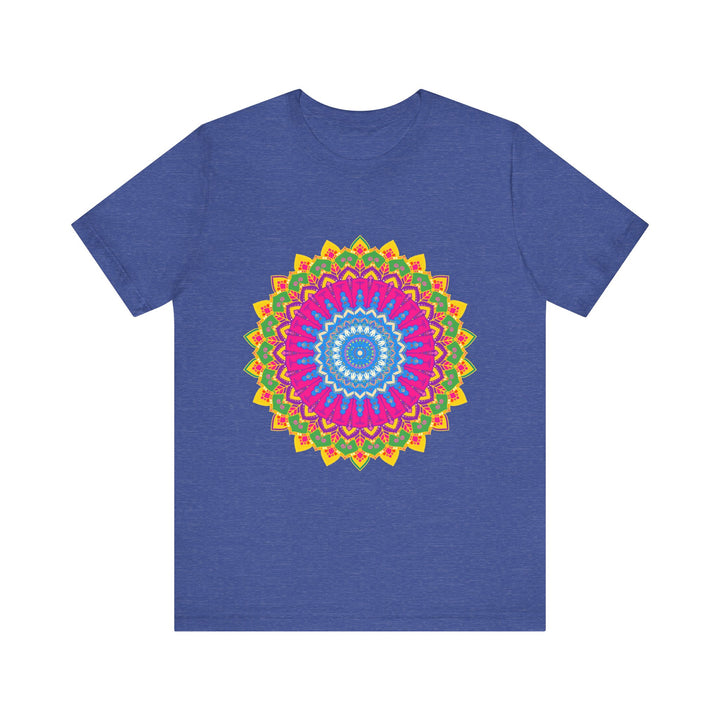 Vibrant Mandala Tee featuring a colorful and intricate design perfect for adding a pop of personality to your wardrobe