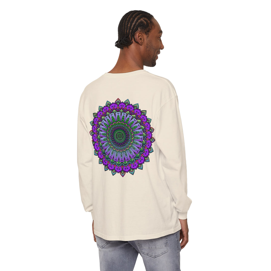 Intricate Mandala Unisex Long Sleeve T-Shirt with beautiful detailed design