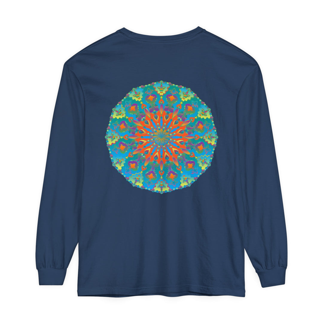 Creative and joyful rainbow mandala long sleeve t-shirt