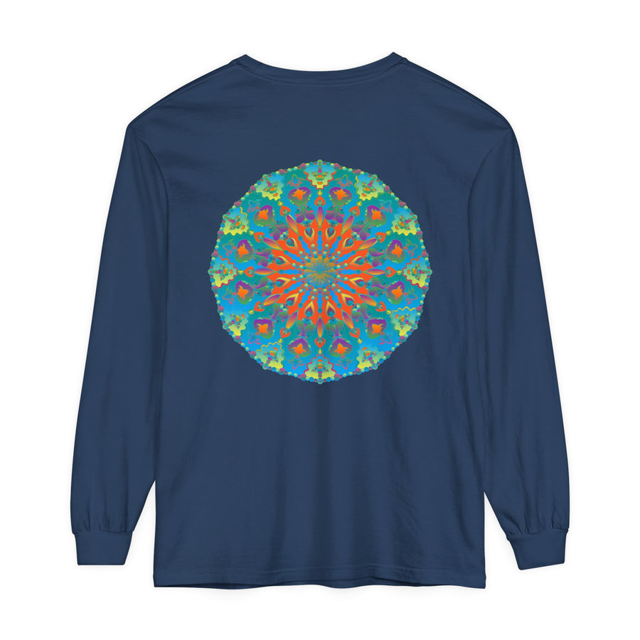 Creative and joyful rainbow mandala long sleeve t-shirt