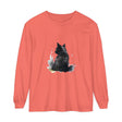 Black Cat Watercolor Dream - Long Sleeve T-Shirt with vibrant watercolor design