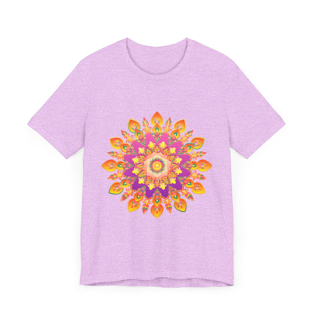 Vibrant Mandala T-Shirt featuring intricate and colorful design, perfect for adding a pop of color to any outfit