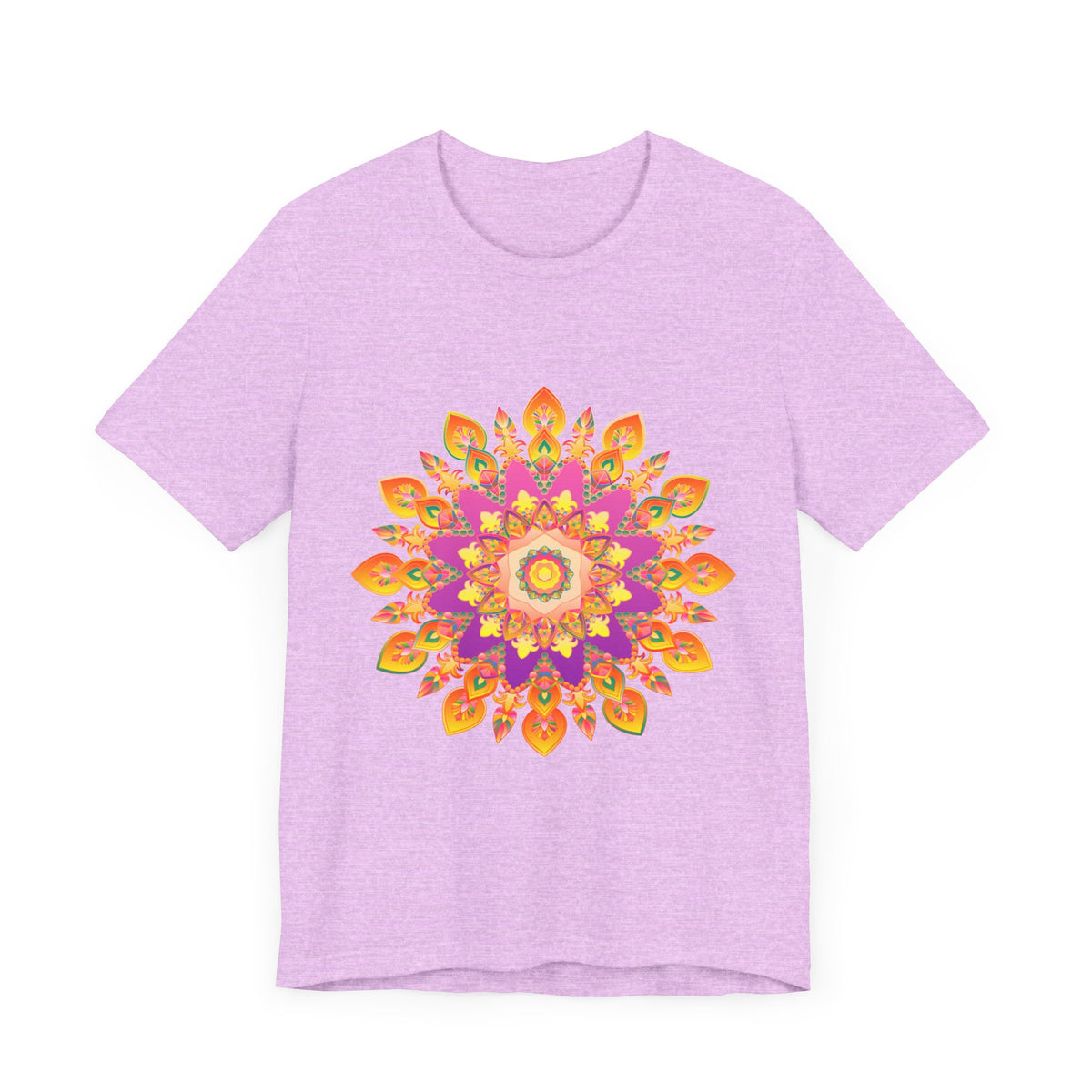 Vibrant Mandala T-Shirt featuring intricate and colorful design, perfect for adding a pop of color to any outfit