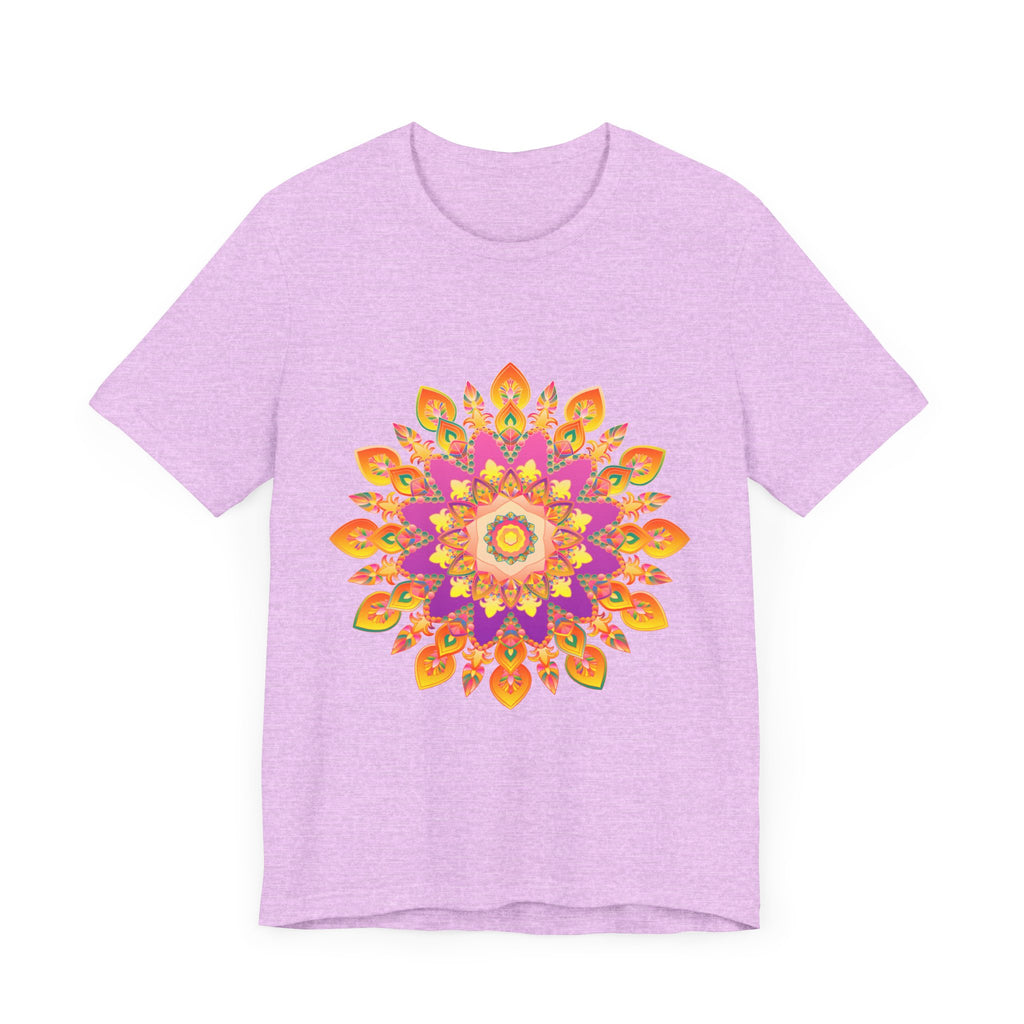 Vibrant Mandala T-Shirt featuring intricate and colorful design, perfect for adding a pop of color to any outfit