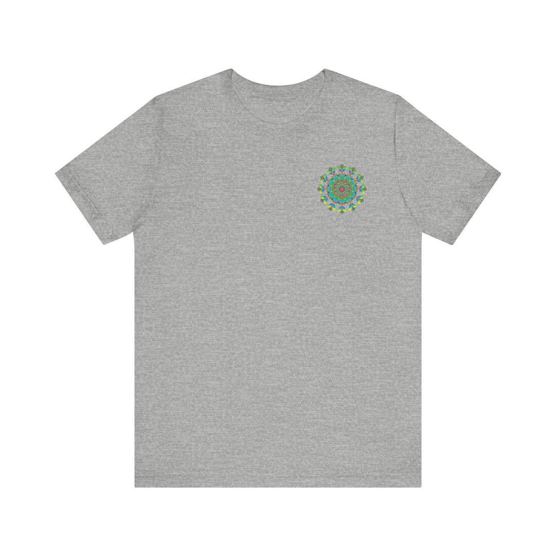 Colorful and vibrant psychedelic mandala t-shirt with spiritual vibes and intricate design