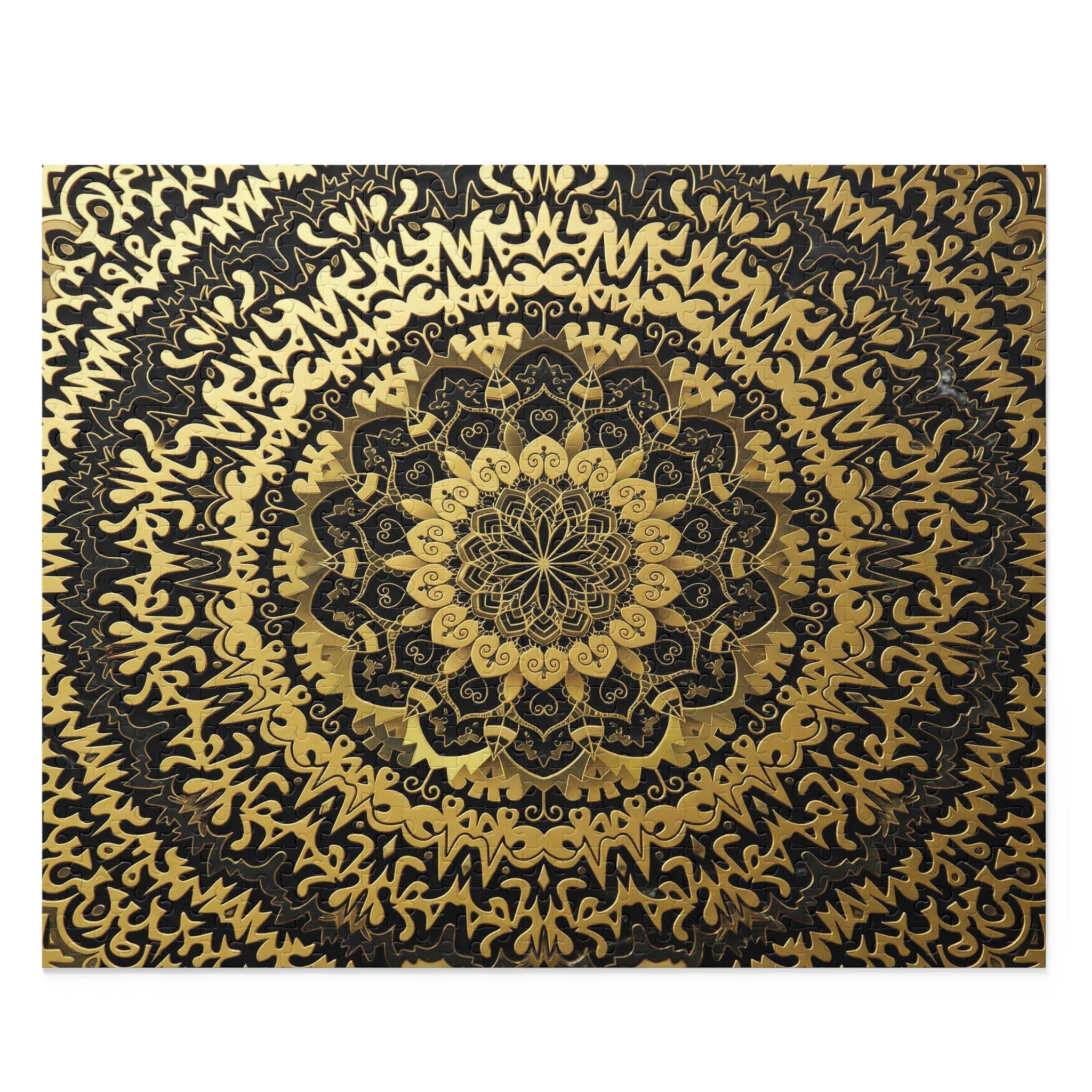 Mandala Gold & Black Puzzle (500-Piece)