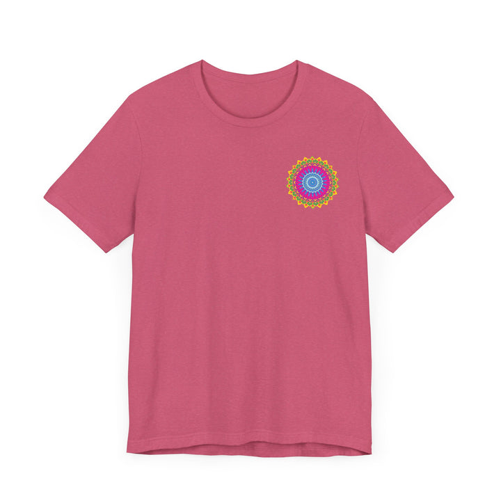 Colorful and intricate mandala design t-shirt promoting spiritual peace and harmony