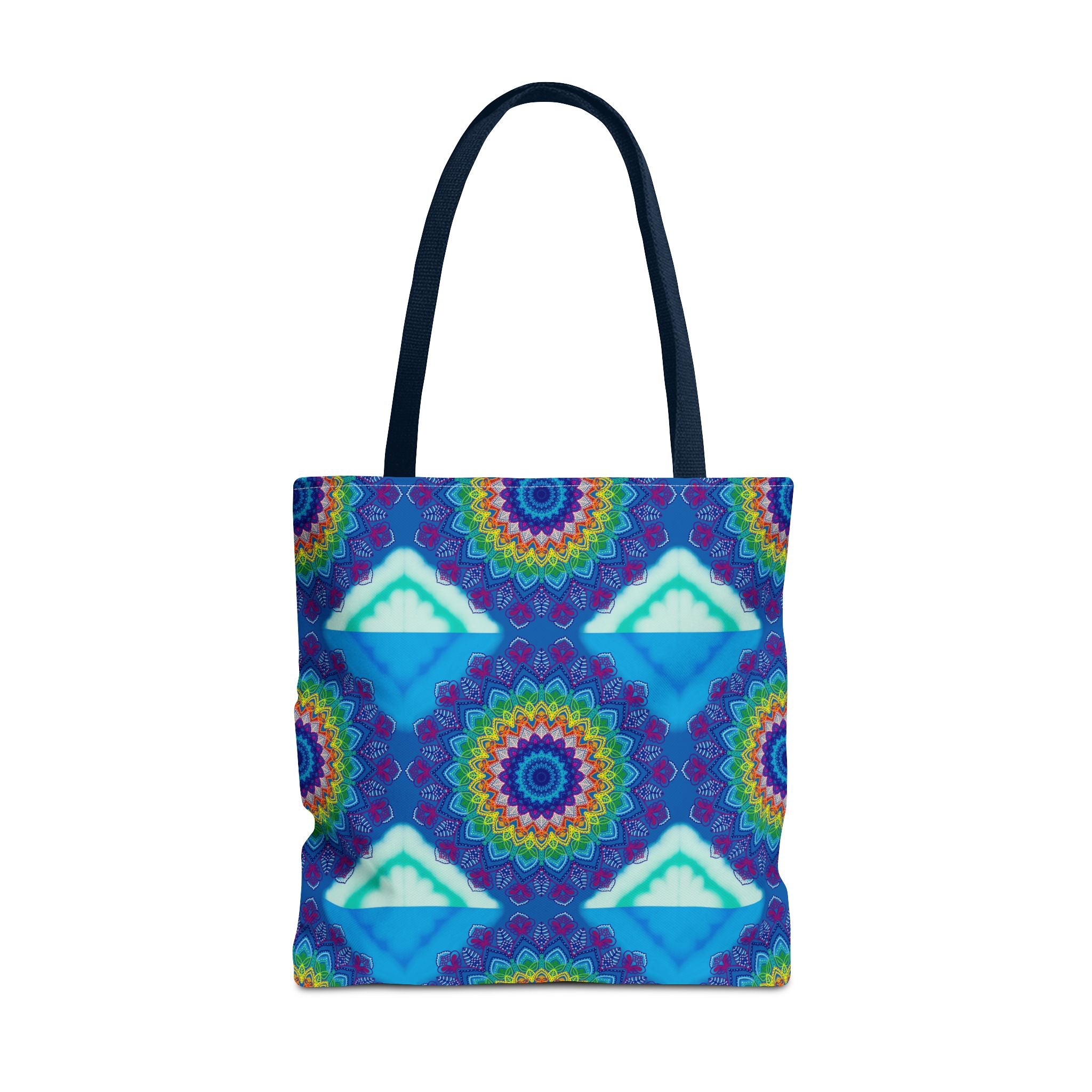 Beautiful and vibrant mandala tote bag with colorful and intricate design