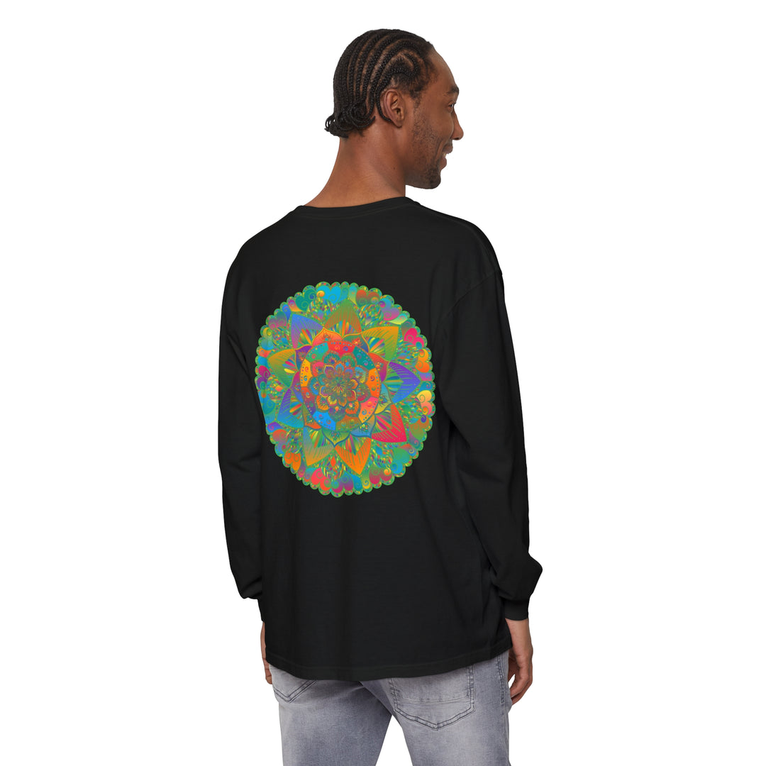 Colorful and Detailed Mandala Design Long Sleeve Tee