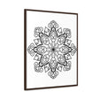 Mandala Handmade Art - Black & White Wall Art - Gallery Canvas Wraps, Vertical Frame 56
