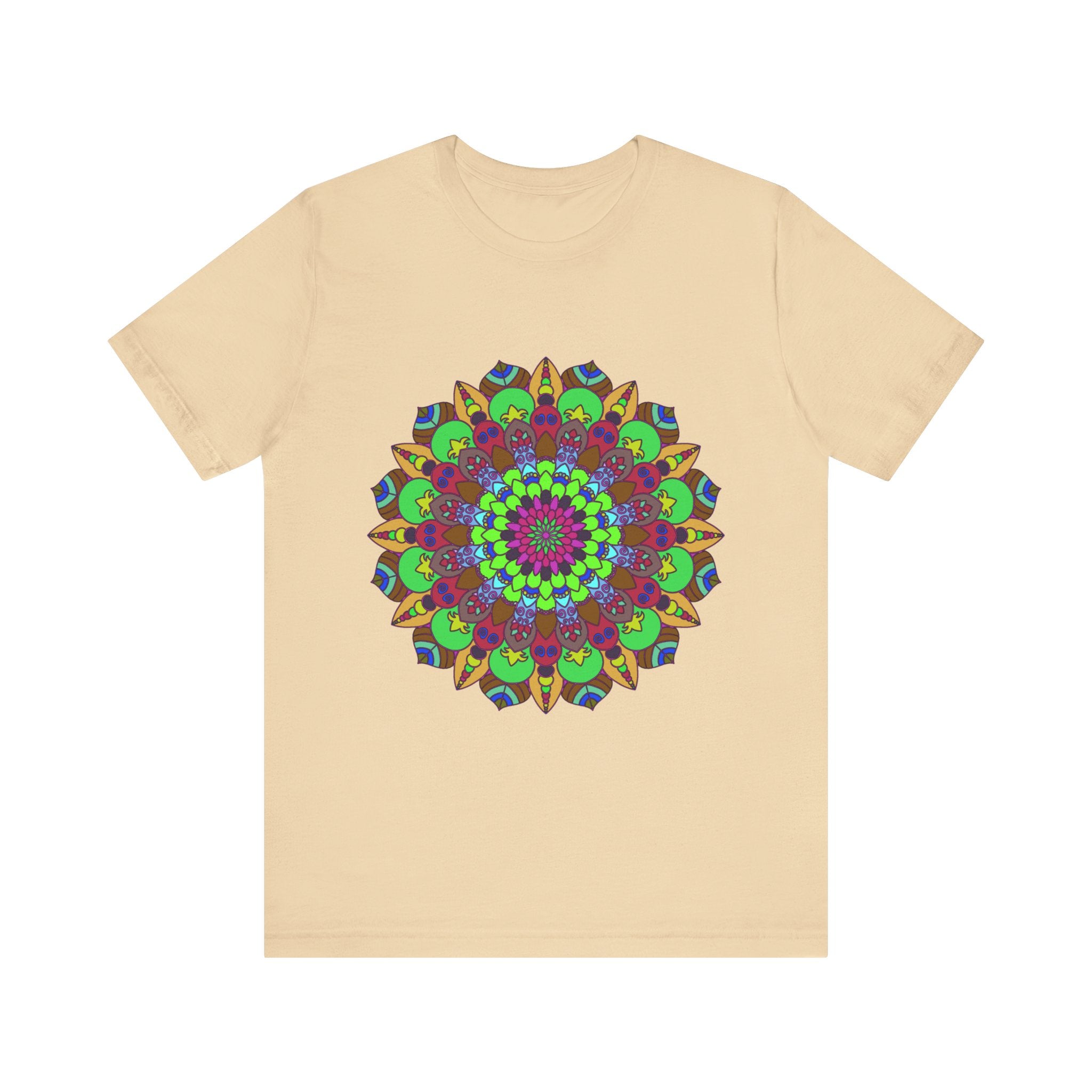 Vibrant Mandala Tee featuring a cosmic and interconnected design in various colors