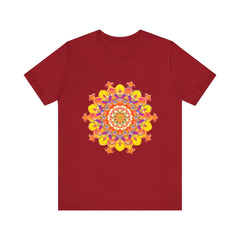 Vibrant Mandala Tee featuring a colorful and intricate design, perfect for adding a pop of color to your wardrobe