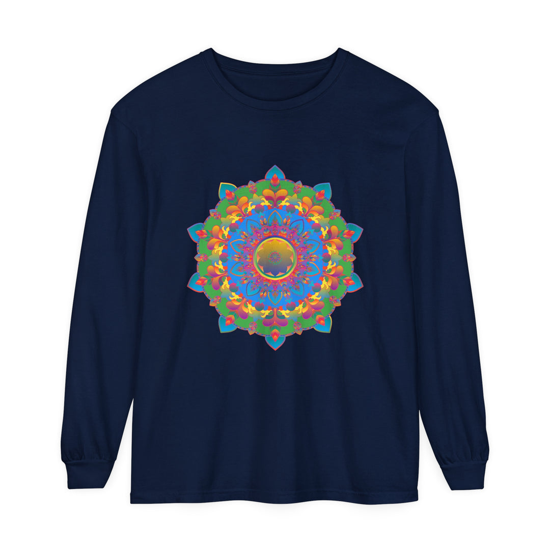 Beautiful and detailed mandala design long sleeve t-shirt for women