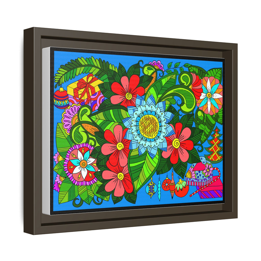 Poster orizzontale con disegno mandala fatto a mano - Flower Doodle