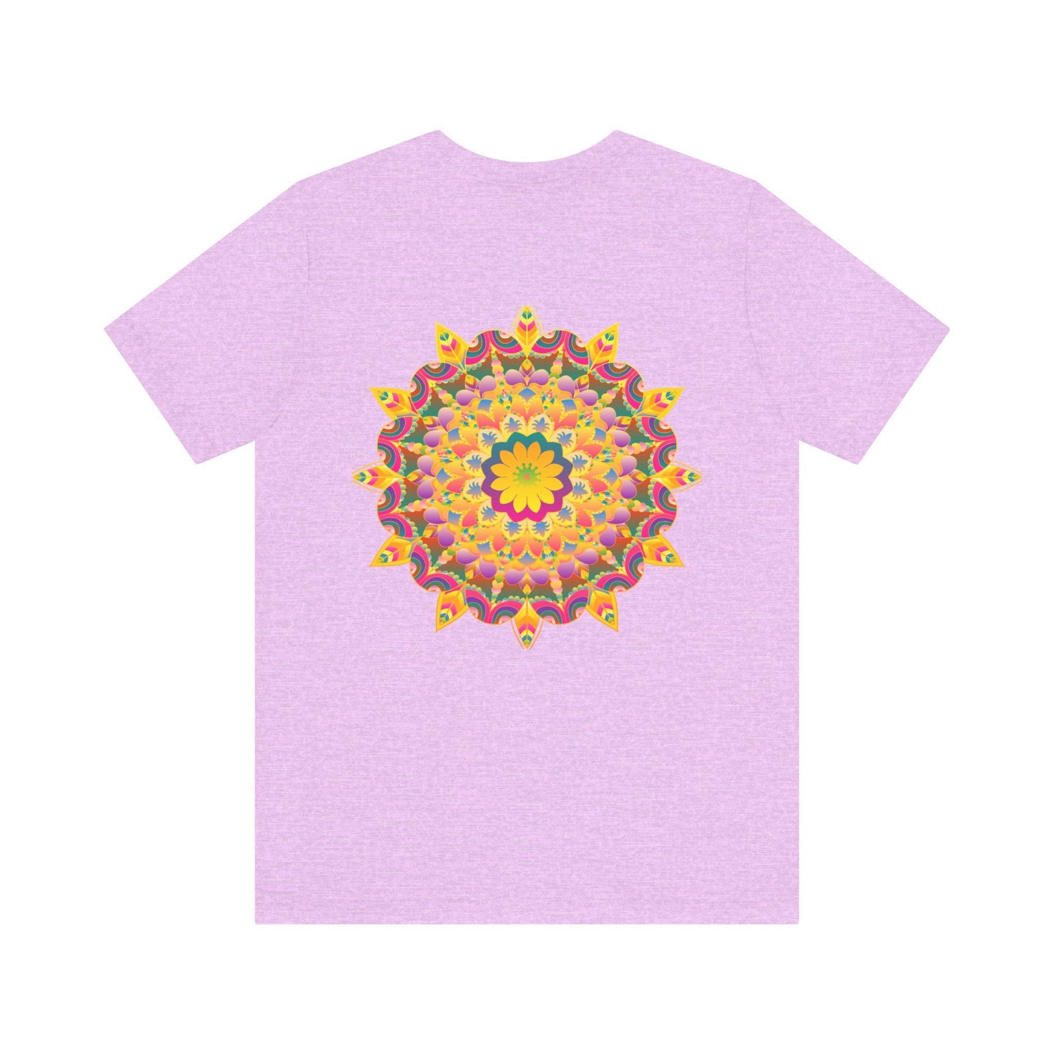 Vibrant Mandala Tee - Peace & Harmony: A colorful, intricate mandala design adorns this comfortable and stylish t-shirt, promoting peace and harmony in its vibrant details