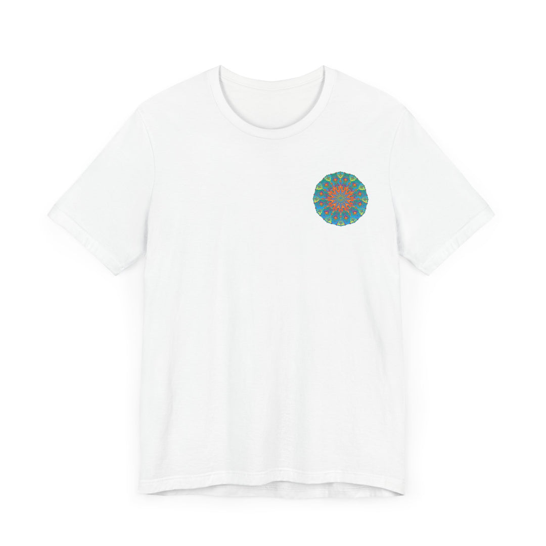 Colorful Mandala Tee with intricate designs representing spiritual peace and harmony