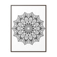 Black and white mandala handmade art on gallery canvas wraps