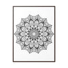 Black and white mandala handmade art on gallery canvas wraps