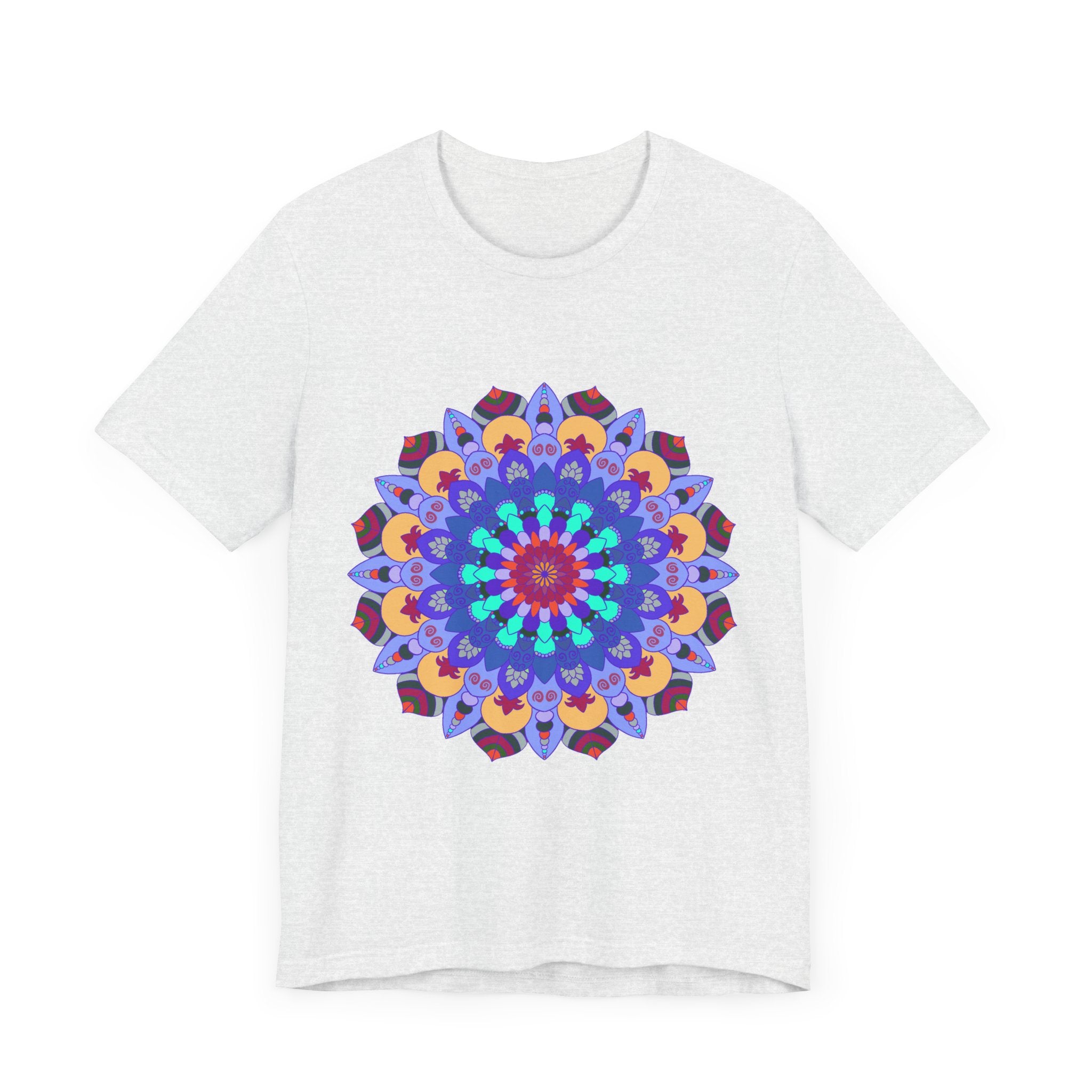 Vibrant Mandala Tee featuring a colorful and intricate spiritual art design