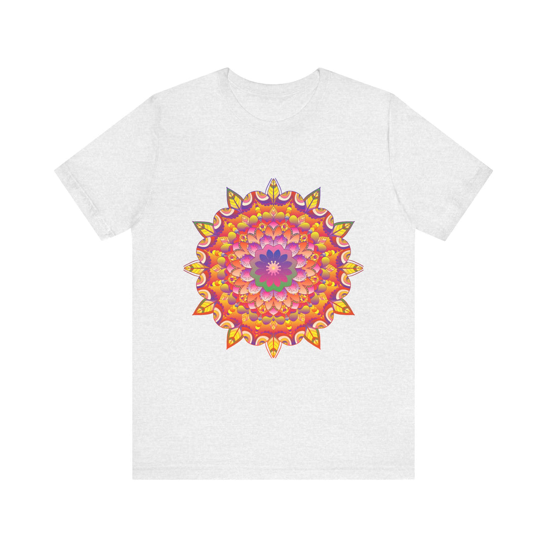 Vibrant Mandala Tee - Psychedelic Art with intricate and colorful mandala design 