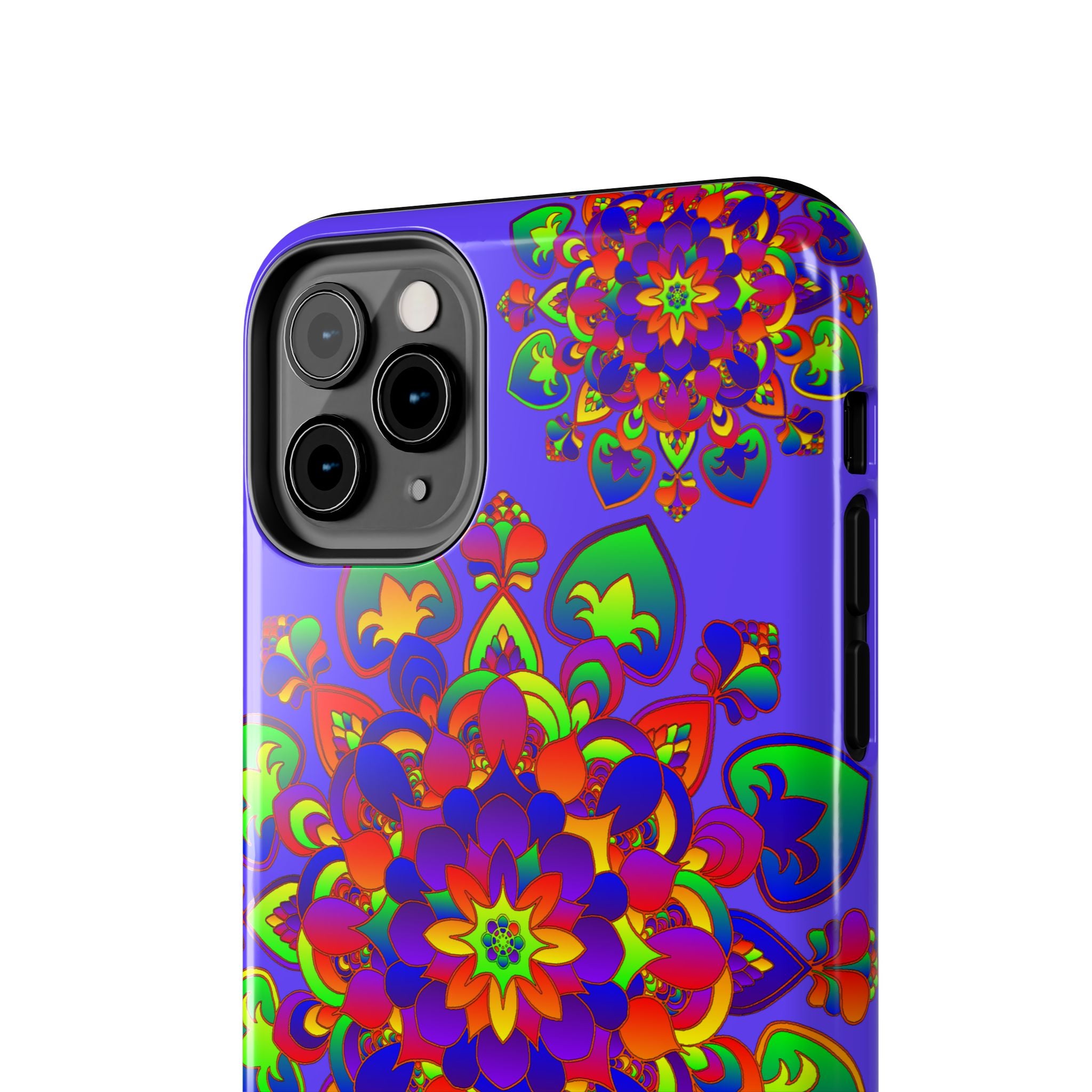 Beautiful hand drawn mandala rainbow design phone case for ultimate style and protection