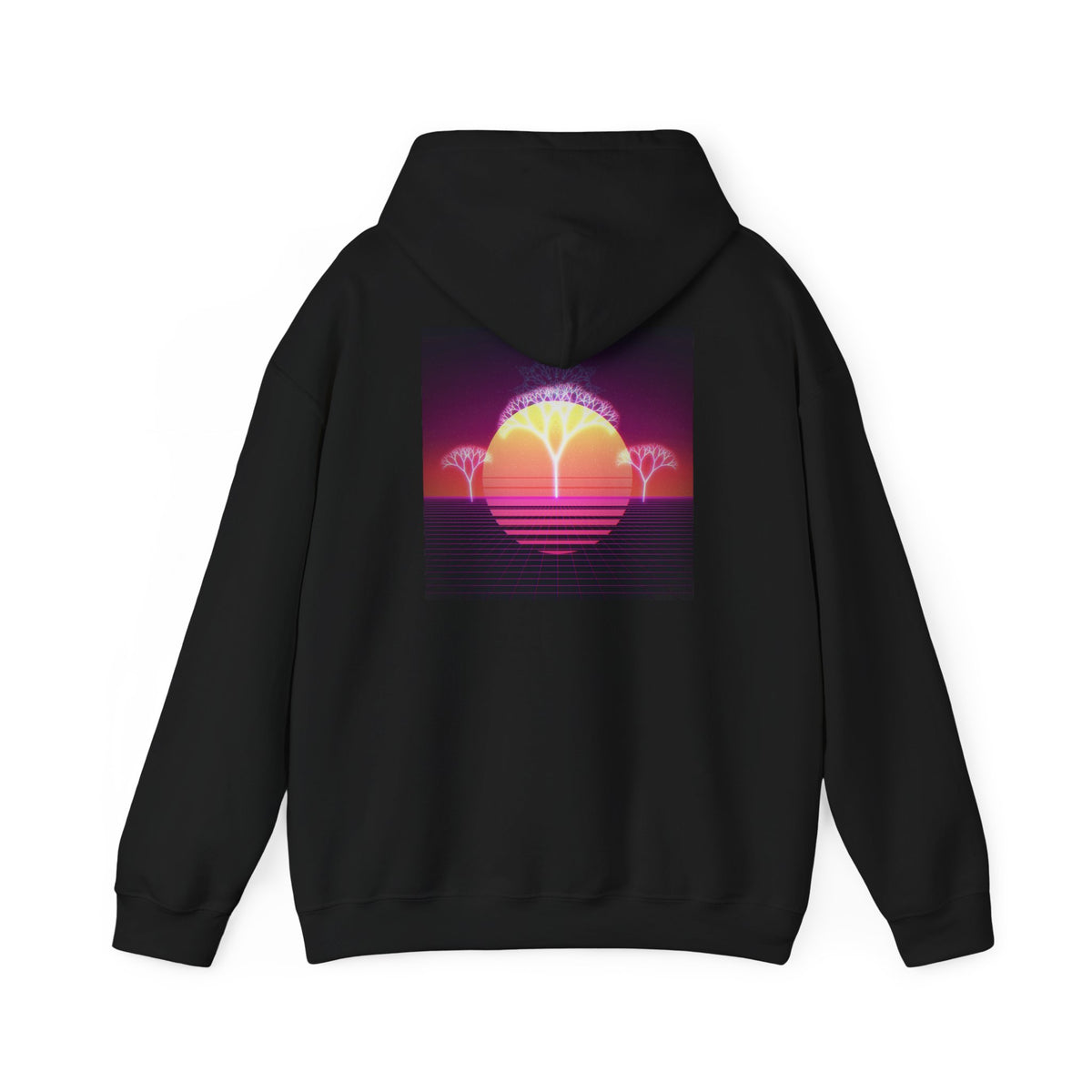 Felpa con cappuccio Retro Sunset Tree of Life