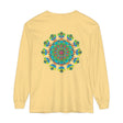 Colorful and vibrant mandala tie dye long sleeve t-shirt in psychedelic design