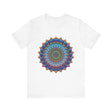 Vibrant Mandala Tee featuring a colorful and intricate design, perfect for adding a pop of color to any outfit