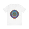 Vibrant Mandala Tee featuring a colorful and intricate design, perfect for adding a pop of color to any outfit