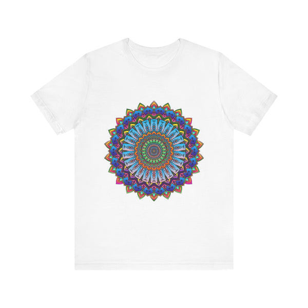 Vibrant Mandala Tee featuring a colorful and intricate design, perfect for adding a pop of color to any outfit