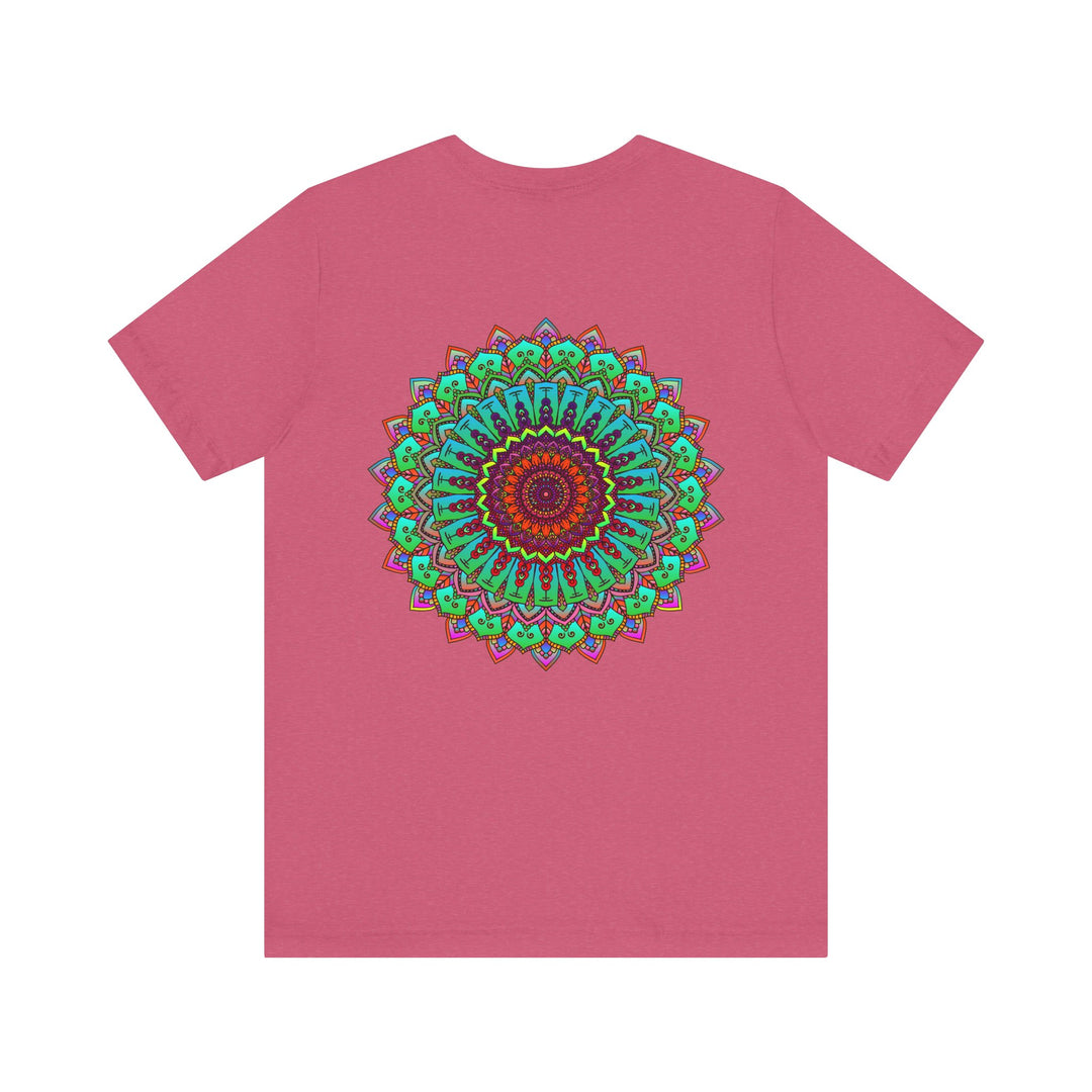 Colorful tee with a vibrant mandala design promoting inner peace