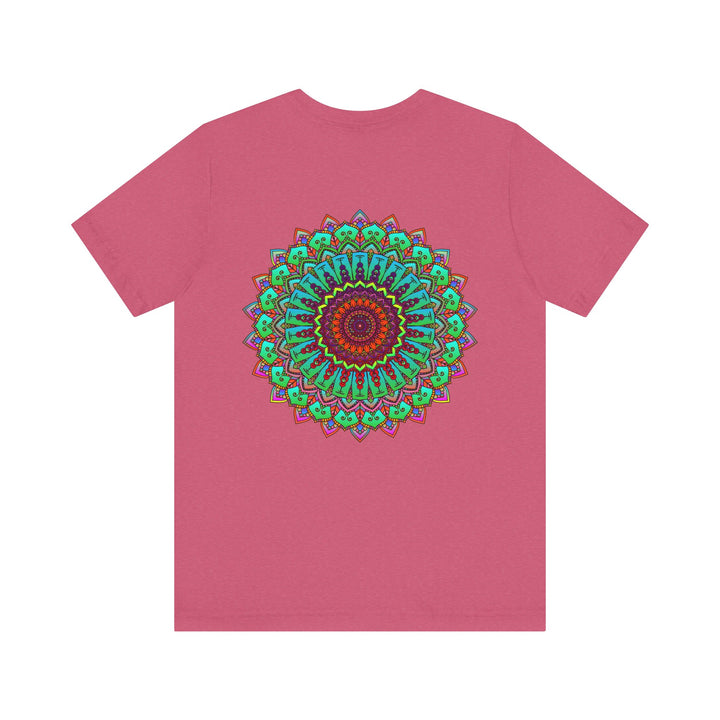 Colorful tee with a vibrant mandala design promoting inner peace