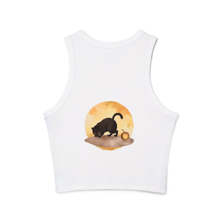 Women's Black Cat & Moon Racerback Tank Top designed for comfort and style