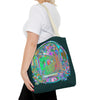 Colorful and intricate mandala design tote bag inspired by nature