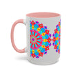 Beautiful ceramic mug featuring a mesmerizing mandala design
