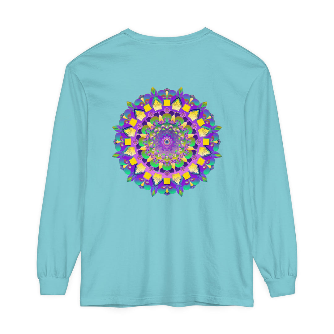 Colorful and intricate mandala design long sleeve t-shirt for both men and women