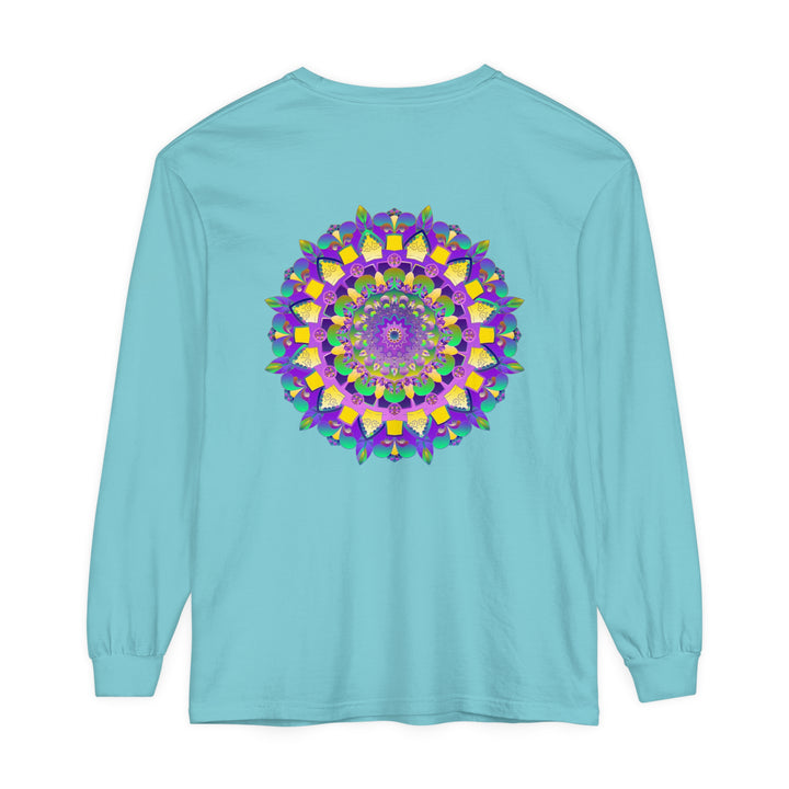 Colorful and intricate mandala design long sleeve t-shirt for both men and women