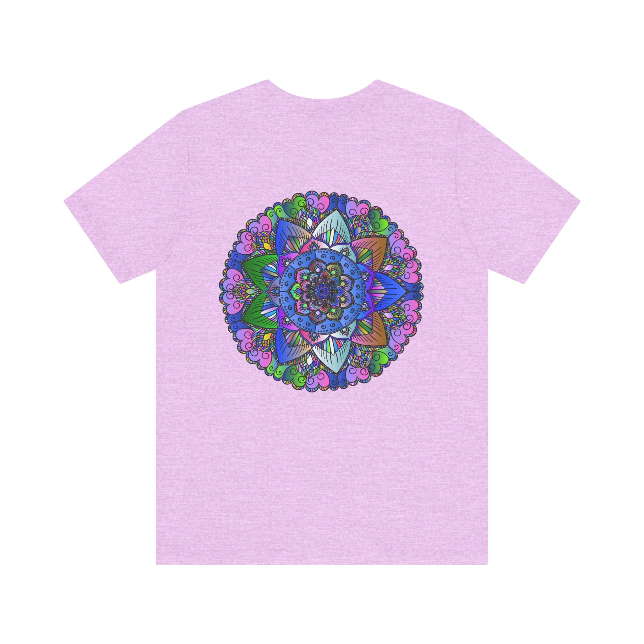 Vibrant Mandala T-Shirt featuring intricate spiritual design for inner peace