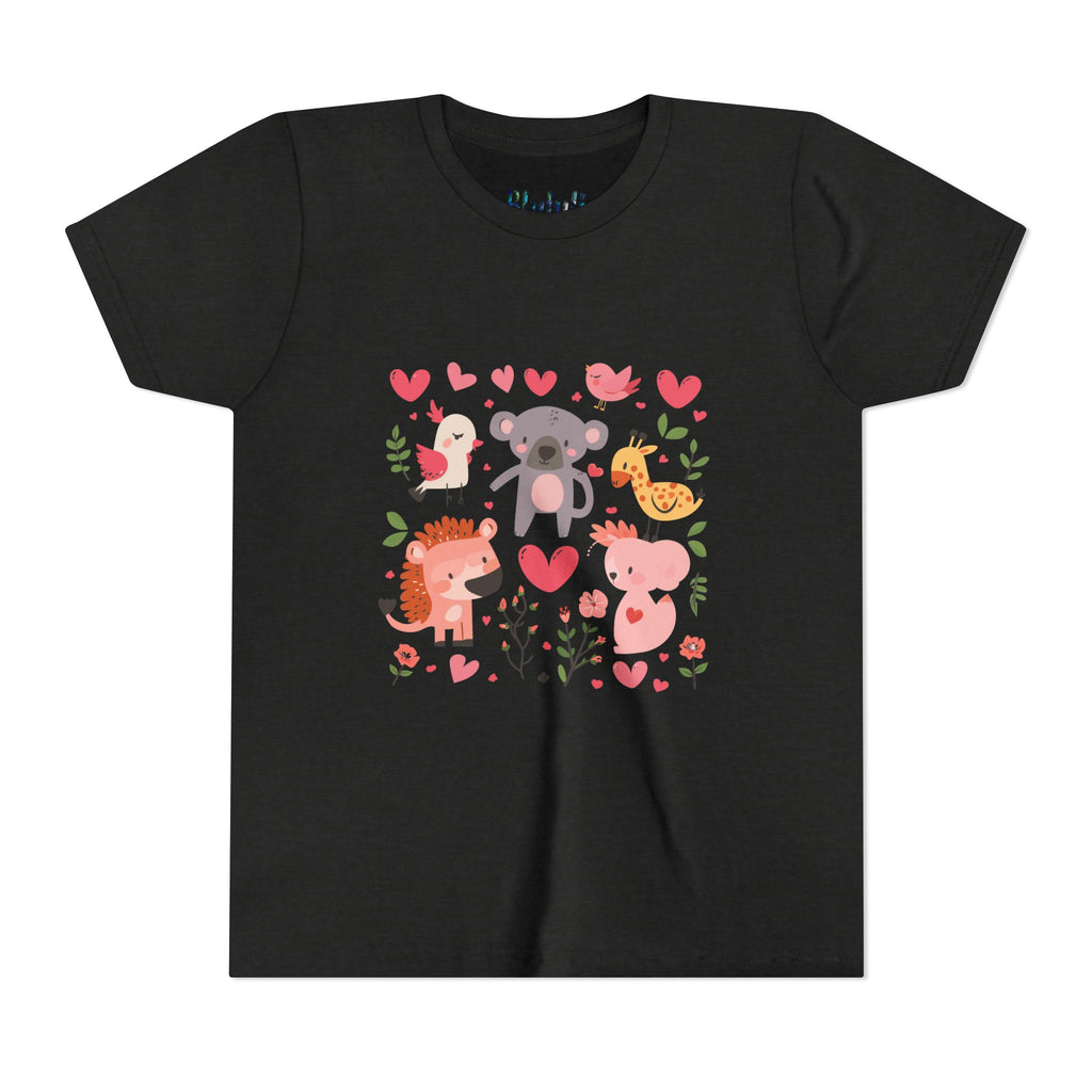 Entzückendes Animal Love Jugend T-Shirt, Süßes Kindershirt, Tier Grafik T-Shirt, Kindergeschenk, Geburtstags- oder Urlaubsoutfit 