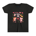Entzückendes Animal Love Jugend T-Shirt, Süßes Kindershirt, Tier Grafik T-Shirt, Kindergeschenk, Geburtstags- oder Urlaubsoutfit 