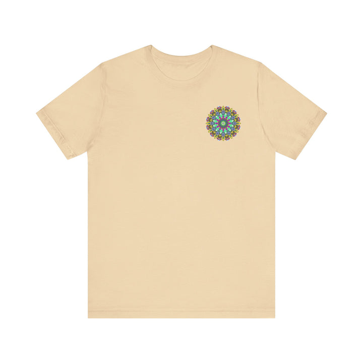 Vibrant Mandala Tee featuring intricate spiritual design for peace and harmony