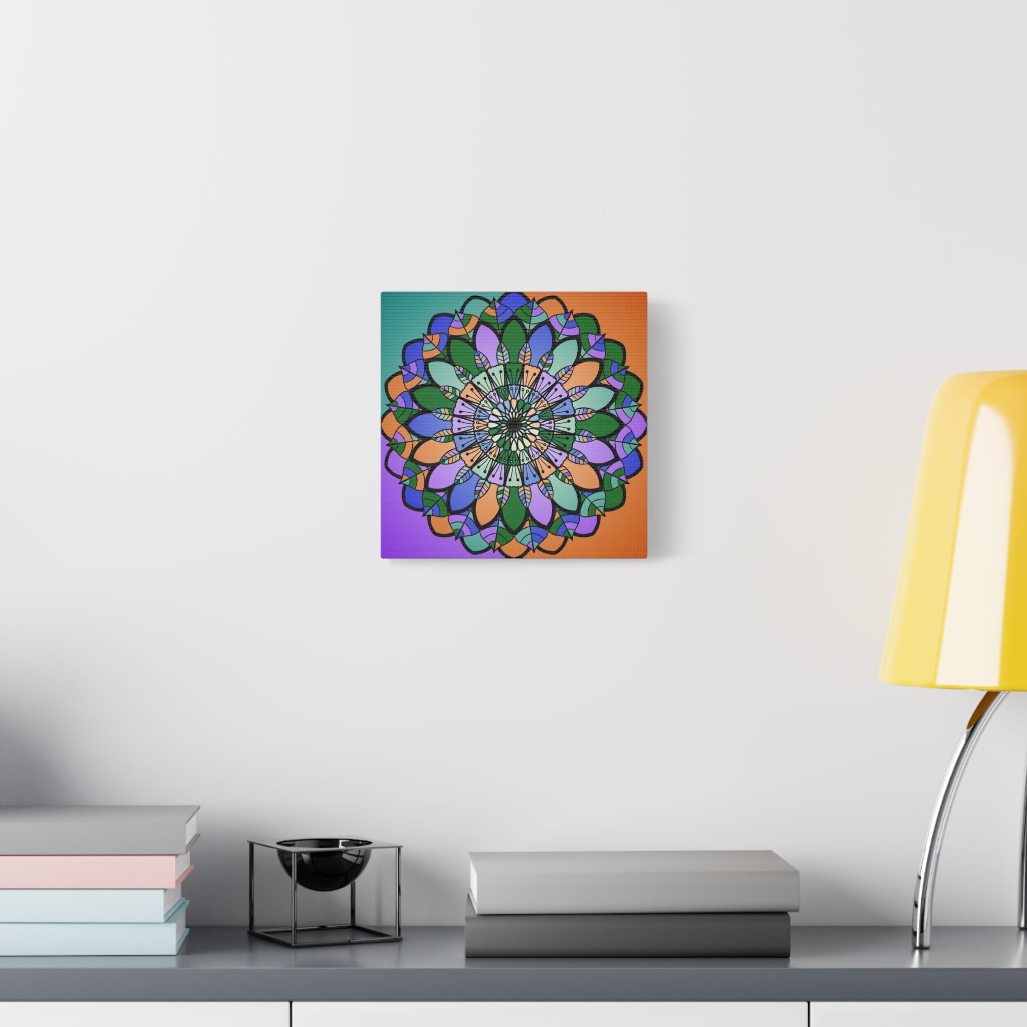 Floral Mandala Matte Canvas Wall Art