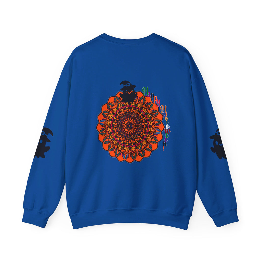 Unisex heavy blend crewneck sweatshirt with cute ghost design for Halloween